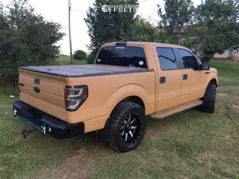 2013 Ford F-150 Aggressive > 1" outside fender on 20x11 -18 offset Fuel Maverick and 35"x12.5" Toyo Tires Open Country Mt on Stock - Custom Offsets Gallery