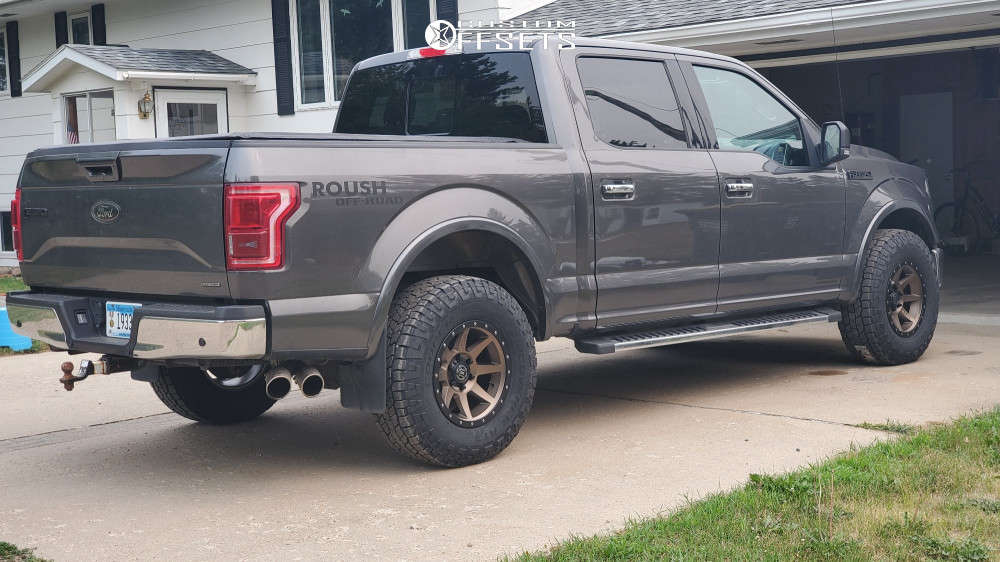 2016 Ford F-150 HellaFlush on 17x8.5 6 offset Icon Alloys Rebound and 285/75 Cooper Discoverer At3 Xlt on Stock Suspension - Custom Offsets Gallery