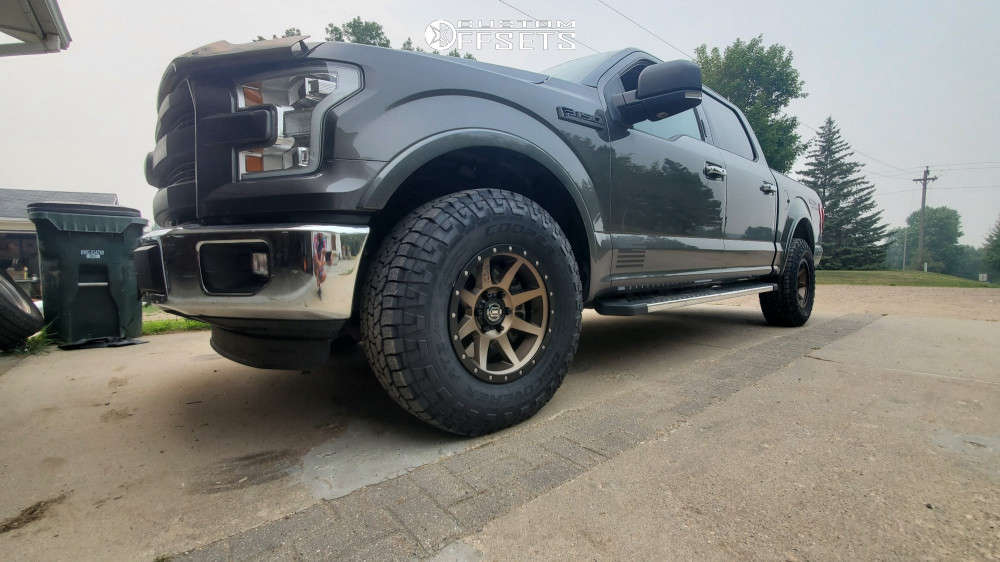 2016 Ford F-150 HellaFlush on 17x8.5 6 offset Icon Alloys Rebound and 285/75 Cooper Discoverer At3 Xlt on Stock Suspension - Custom Offsets Gallery