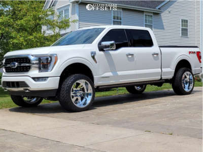 2021 Ford F-150 - 22x12 -40mm - American Force Raptor Ss - Suspension Lift 4" - 33" x 12.5"