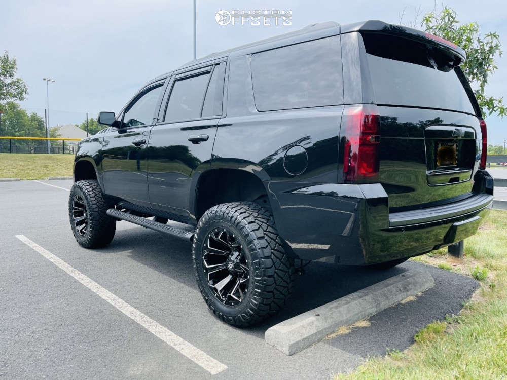 2019 Chevrolet Tahoe Super Aggressive 3"-5" on 20x10 -19 offset Fuel Assault and 35"x12.5" Nitto Mud Grappler on Suspension Lift 6" - Custom Offsets Gallery